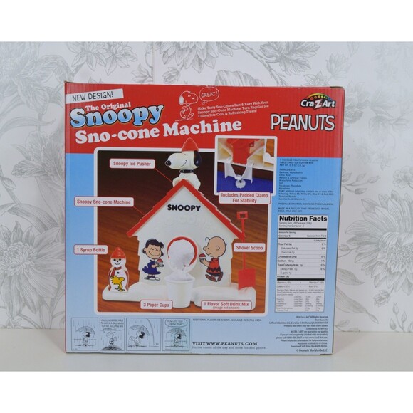 The Original Snoopy Sno-Cone Machine Snow Cone Maker Peanuts Cra-Z-Art New - Picture 2 of 8